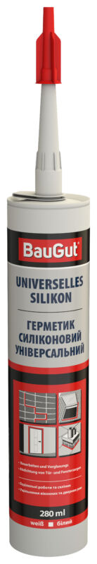 Герметик силиконовый BauGut универсальный белый 280 мл