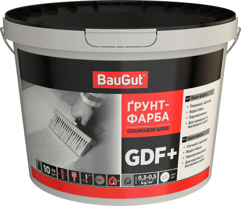 Ґрунтувальна фарба адгезійна BauGut GDF+, 10 кг