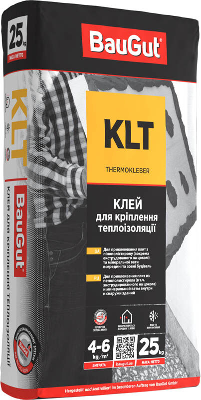 Клей для теплоізоляції BauGut KLT 25 кг