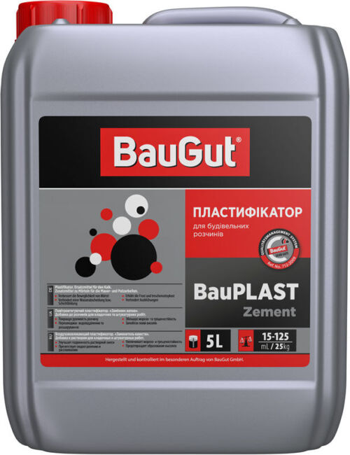 Добавка-замінник вапна BauGut BauPLAST Zement 5 л