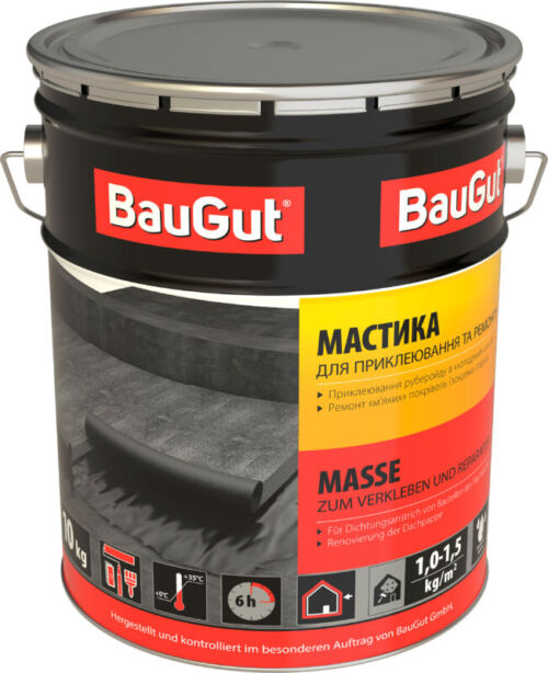 Мастика бітумна BauGut для приклеювання і ремонту 10 кг
