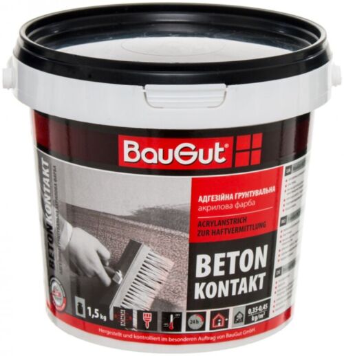 Фарба адгезійна ґрунтувальна BauGut BETON KONTAKT 1,5 кг