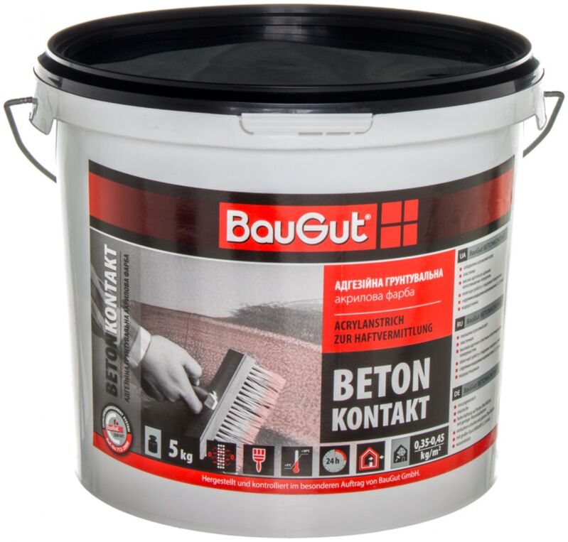 Краска адгезионная BauGut BETON KONTAKT 5 кг