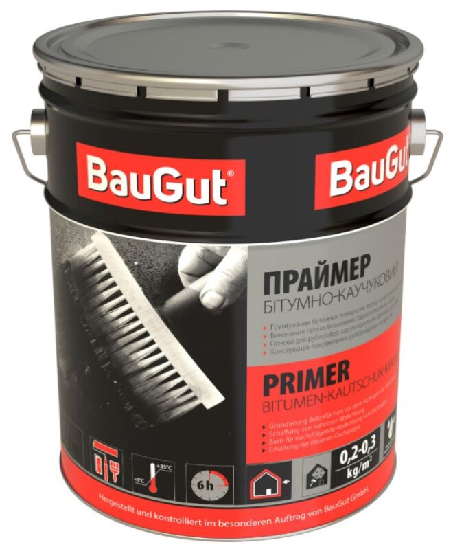 Праймер битумно-каучуковый BauGut 2,5 кг 3 л