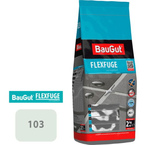 Затирка для плитки BauGut FLEXFUGE 103 2 кг белая луна