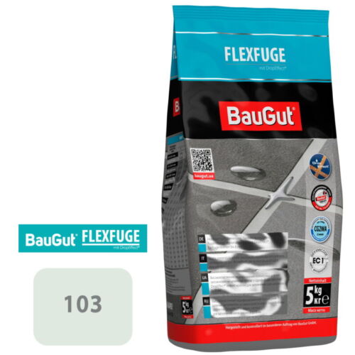 Затирка для плитки BauGut FLEXFUGE 103 5 кг лунно-белая