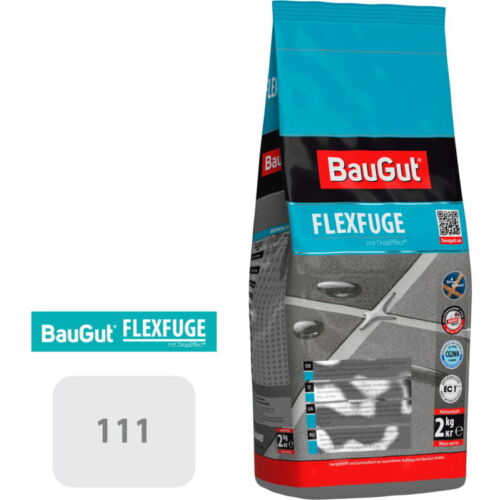 Затирка для плитки BauGut FLEXFUGE 111 2 кг серебристо-серый