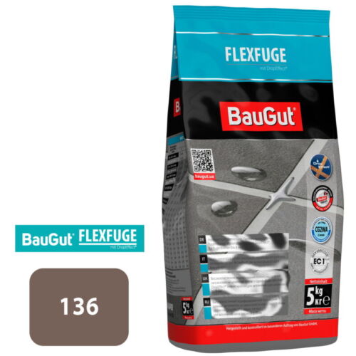 Затирка для плитки BauGut FLEXFUGE 136 5 кг иловый